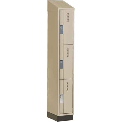 Casiers robustes Concorde, 3 niveaux, 12" x 18" x 82", Acier, Beige, Soud&eacute; (assembl&eacute;) Distribution Jean Lapalme