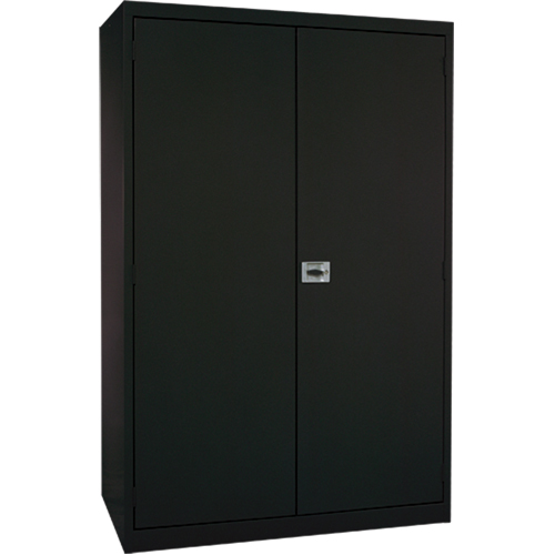 Deep Hi-Boy Storage Cabinet, Steel, 4 Shelves, 72" H x 36" W x 24" D, Black Distribution Jean Lapalme