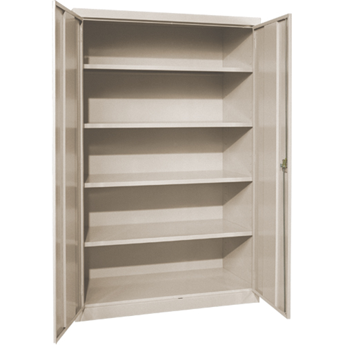 Deep Hi-Boy Storage Cabinet, Steel, 4 Shelves, 72" H x 36" W x 24" D, Beige Distribution Jean Lapalme