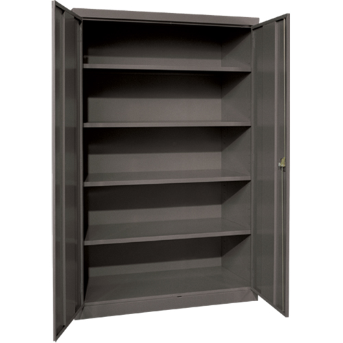 Deep Hi-Boy Storage Cabinet, Steel, 4 Shelves, 72" H x 36" W x 24" D, Charcoal Distribution Jean Lapalme