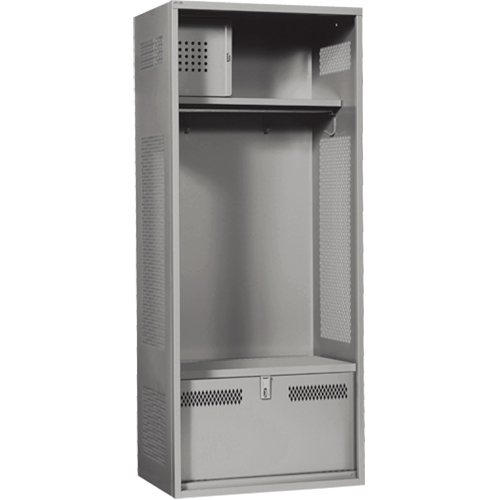 Casier pour &eacute;quipement, Acier, 24" la x 24" p x 72" h, Gris Distribution Jean Lapalme