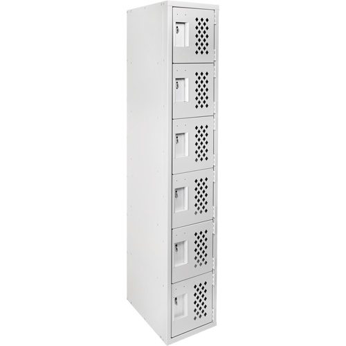 Petit casier perfor&eacute; Clean-Line, 6 niveaux, 15" x 72" x 12", Acier Distribution Jean Lapalme