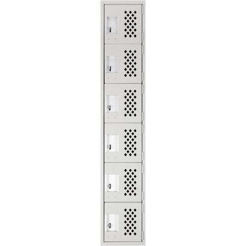 Petit casier perfor&eacute; Clean-Line, 6 niveaux, 15" x 72" x 12", Acier Distribution Jean Lapalme
