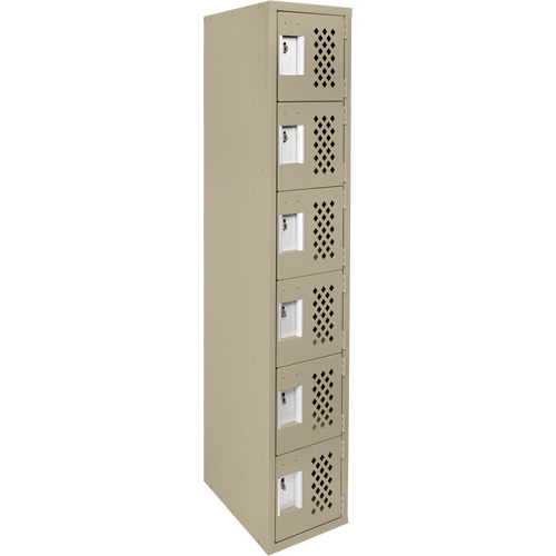 Petit casier perfor&eacute; Clean-Line, 6 niveaux, 15" x 72" x 12", Acier Distribution Jean Lapalme