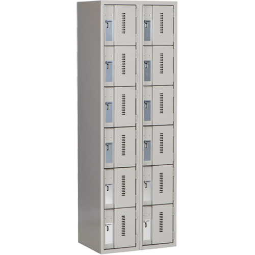 Casiers robustes Concorde, 6 niveaux, Bloc de 2, 24" x 18" x 72", Acier, Gris, Soud&eacute; (assembl&eacute;) Distribution Jean Lapalme
