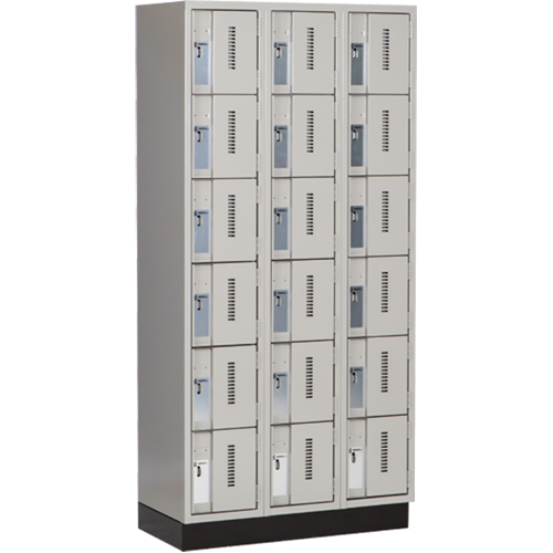 Casiers robustes Concorde, 6 niveaux, Bloc de 3, 36" x 18" x 76", Acier, Gris, Soud&eacute; (assembl&eacute;) Distribution Jean Lapalme