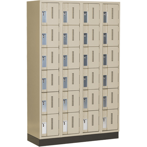 Casiers robustes Concorde, 6 niveaux, Bloc de 4, 48" x 18" x 76", Acier, Beige, Soud&eacute; (assembl&eacute;) Distribution Jean Lapalme