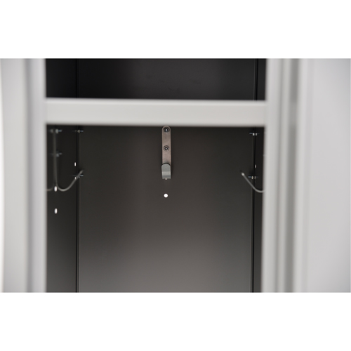 Lockers, Bank of 3, 36" x 18" x 72", Steel, Grey, Knocked Down Distribution Jean Lapalme