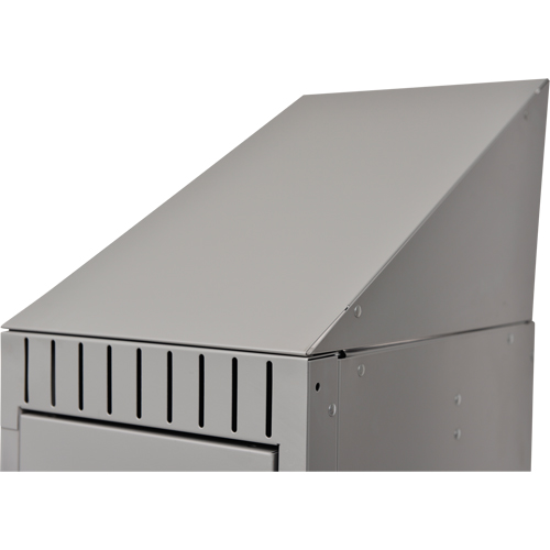 Dessus en pente, Bloc de 1, 18" p x 12" la x 10" ha, Gris, Acier Distribution Jean Lapalme