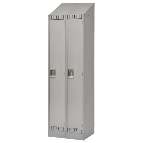 Casiers assembl&eacute;s, Bloc de 2, 24" x 18" x 72", Acier, Gris, Rivet (assembl&eacute;) Distribution Jean Lapalme