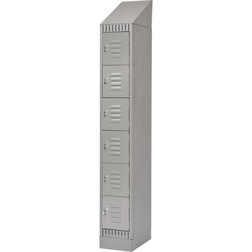 Casiers, 6 niveaux, 12" x 18" x 86", Acier, Gris, D&eacute;mont&eacute; Distribution Jean Lapalme
