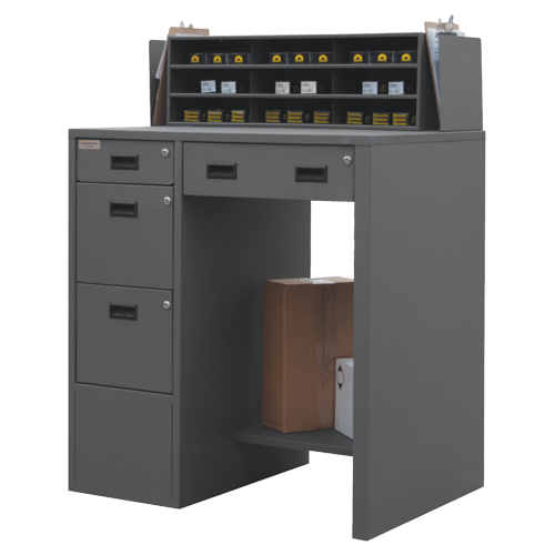 Bureau d'atelier, 39" la x 29" p x 53" h, Gris Distribution Jean Lapalme