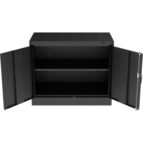Armoire standard &agrave; hauteur de bureau, Acier, 30" h x 36" la x 18" P, Noir Distribution Jean Lapalme
