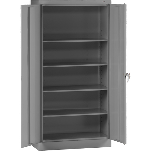 Standard Storage Cabinet, Steel, 4 Shelves, 72" H x 36" W x 18" D, Grey Distribution Jean Lapalme