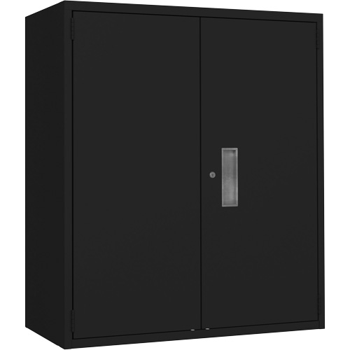 Armoire de rangement Lo-Boy, Acier, 2 Tablettes, 42" h x 36" la x 18" P, Noir Distribution Jean Lapalme