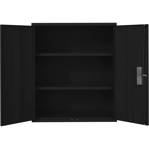 Armoire de rangement Lo-Boy, Acier, 2 Tablettes, 42" h x 36" la x 18" P, Noir Distribution Jean Lapalme