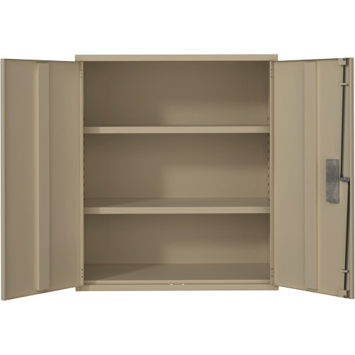 Armoire de rangement Lo-Boy, Acier, 2 Tablettes, 40" h x 36" la x 18" P, Beige Distribution Jean Lapalme
