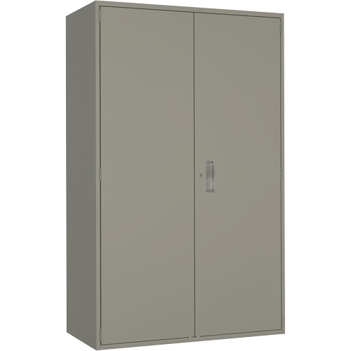 Armoire de rangement Hi-Boy tr&egrave;s large, Acier, 4 Tablettes, 72" h x 48" la x 24" P, Gris Distribution Jean Lapalme