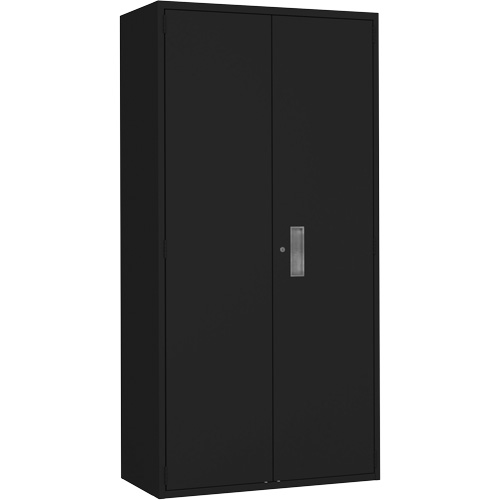 Armoire de rangement Hi-Boy, Acier, 4 Tablettes, 72" h x 36" la x 18" P, Noir Distribution Jean Lapalme