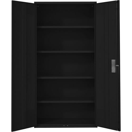 Armoire de rangement Hi-Boy, Acier, 4 Tablettes, 72" h x 36" la x 18" P, Noir Distribution Jean Lapalme