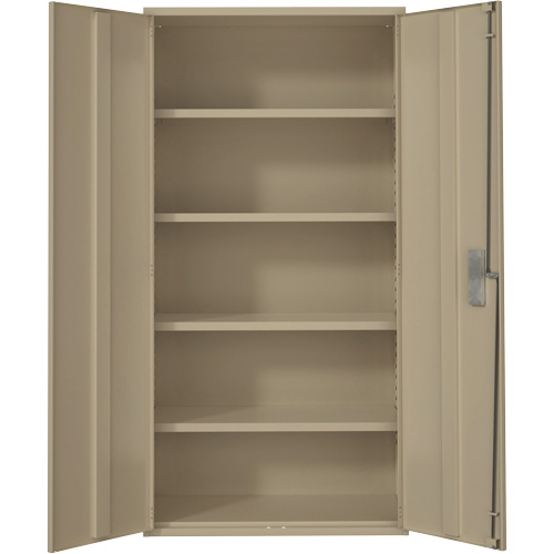 Armoire de rangement Hi-Boy, Acier, 4 Tablettes, 72" h x 36" la x 18" P, Beige Distribution Jean Lapalme