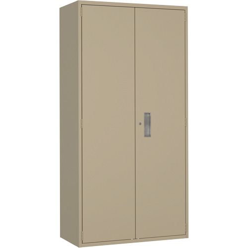 Armoire de rangements combin&eacute;s, Acier, 6 Tablettes, 72" h x 36" la x 18" P, Beige Distribution Jean Lapalme