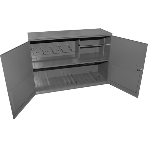 Armoire pour accessoires abrasifs, Acier, 2 tiroirs, 33-3/4" x 11-7/8" x 23-7/8", Gris Distribution Jean Lapalme