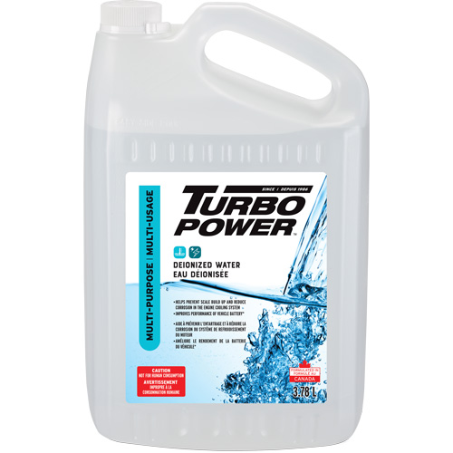 Eau d&eacute;sionis&eacute;e &agrave; usages multiples Turbo Power, Cruche Distribution Jean Lapalme