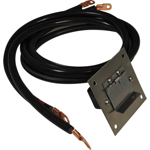 Panneau de douille polaris&eacute;e en acier inoxydable &agrave; brancher, 4 AWG, C&acirc;ble 5' Distribution Jean Lapalme
