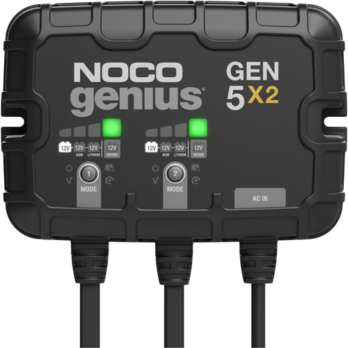 Chargeur de batterie embarqu&eacute; &agrave; 2 sorties de 10 amp&egrave;res Gen5X2 Genius Distribution Jean Lapalme