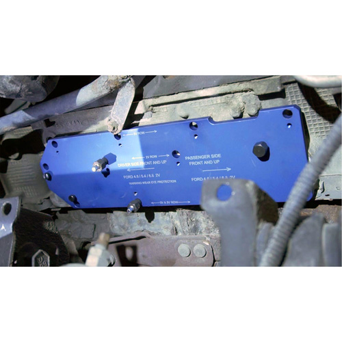 Gabarit de perçage pour installation sur collecteur pour Ford 4,6 L, 5,4 L, et 6,8 L Distribution Jean Lapalme