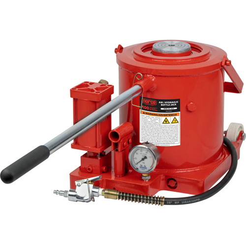 Bottle Jack, 100 Ton(s), Air Hydraulic, 17-7/10" Raised Height Distribution Jean Lapalme