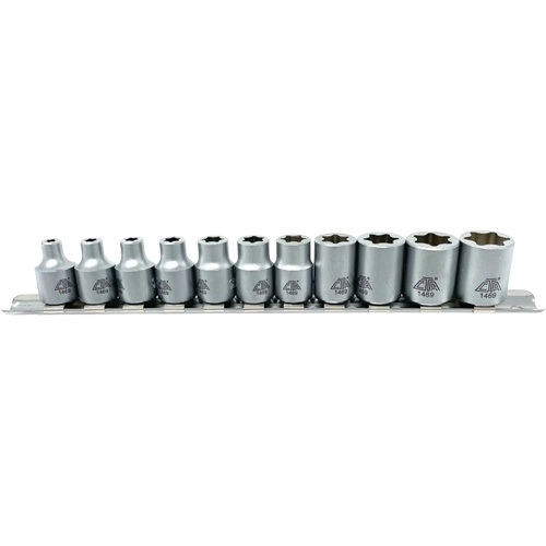 Flat-Cut E-"Star" Socket Set, 11 Pieces, 3/8" Drive Size Distribution Jean Lapalme