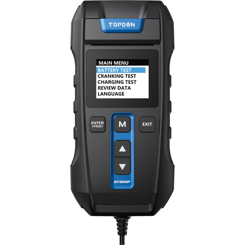 Testeur de batterie, de charge et de d&eacute;marrage BT300P avec imprimante Distribution Jean Lapalme
