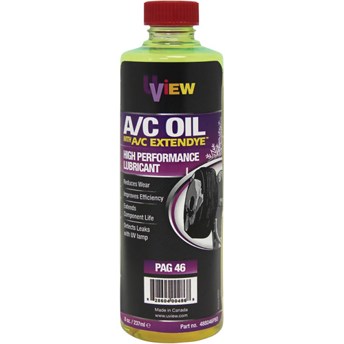Huile PAG 46 avec ExtenDye pour syst&egrave;me de climatisation, 237 ml, Bouteille Distribution Jean Lapalme