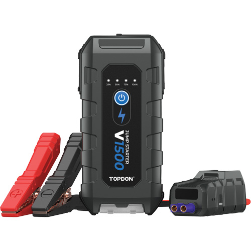 D&eacute;marreur d'appoint, survolteur, banque d'alimentation et lampe de poche V1500 Distribution Jean Lapalme
