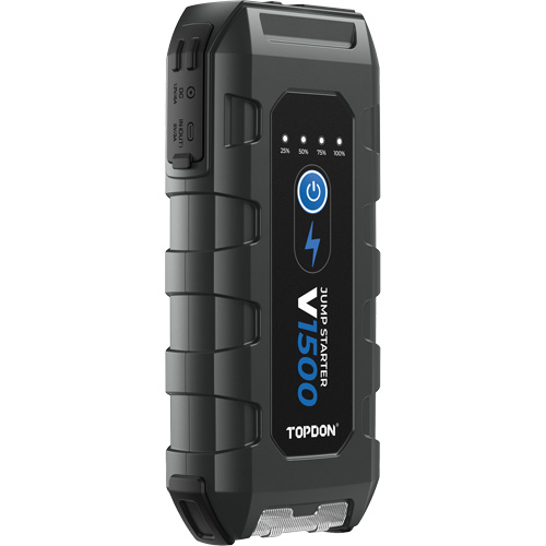 D&eacute;marreur d'appoint, survolteur, banque d'alimentation et lampe de poche V1500 Distribution Jean Lapalme