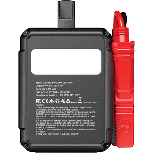 Survolteur V4000 HD 12 V/24 V 4000 A Distribution Jean Lapalme