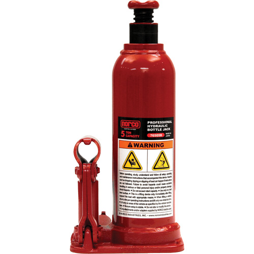 Cric &agrave; bouteille hydraulique professionnel, 5 tonne(s), 18-7/8" Hauteur &eacute;lev&eacute;e Distribution Jean Lapalme