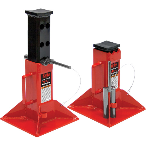 Jack Stand, Locking Pin, 25 tons Capacity, 12" - 20" H Distribution Jean Lapalme