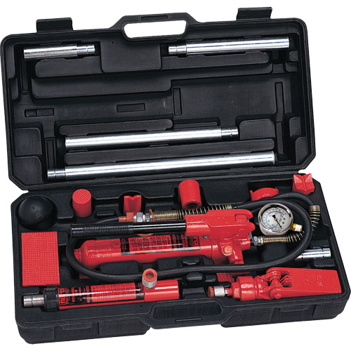 Trousse de r&eacute;paration pour collision et entretien, capacit&eacute; 4 tonnes, avec adaptateurs forg&eacute;s Distribution Jean Lapalme