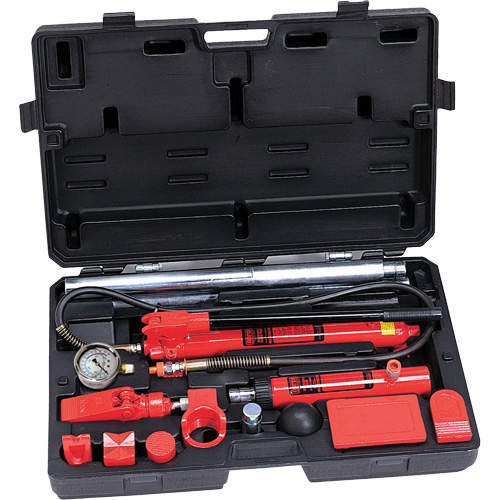 Trousse de r&eacute;paration pour collision et entretien, capacit&eacute; 10 tonnes, avec adaptateurs forg&eacute;s Distribution Jean Lapalme