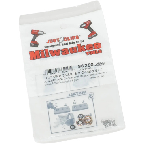 1/4" Clips & O-Rings Set for Milwaukee Distribution Jean Lapalme