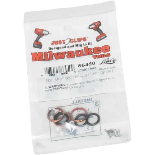 1/2" Clips & O-Rings Set for Milwaukee Distribution Jean Lapalme