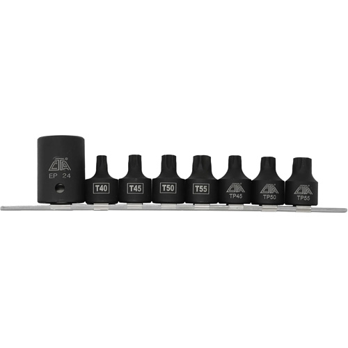 Jeu de douilles/embouts de boulon de caisse de camionnettes, 8 Morceaux, Prise de 1/2"/3/8" Distribution Jean Lapalme