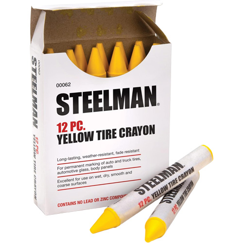Semi-Permanent Yellow Tire Marking Crayons Distribution Jean Lapalme