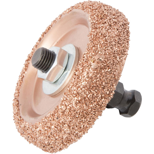 Tungsten Carbide Buffing & Abrasion Wheel with Hex Adapter for Low-Speed Tire Buffer, 2-3/5" Diameter, 4.5" L, 4" W, 1.1" H Distribution Jean Lapalme
