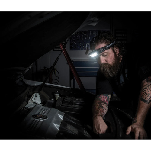 Slim Profile Motion Activated Headlamp, LED, 250 Lumens, 3 Hrs. Run Time, Rechargeable Batteries Distribution Jean Lapalme