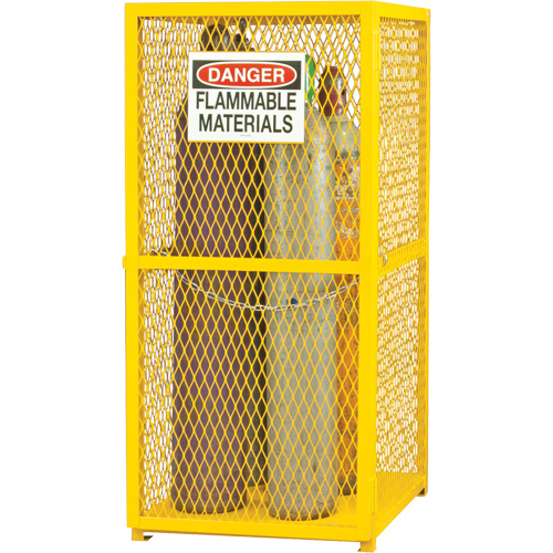 Armoire de rangement pour bouteilles &agrave; gaz, nbre de bouteilles: 9, 30" , 30" , 71-3/4" , Jaune Distribution Jean Lapalme