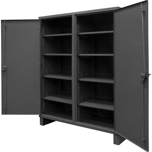 Extra Heavy-Duty Cabinet, Steel, 8 Shelves, 78" H x 72" W x 24" D, Grey Distribution Jean Lapalme